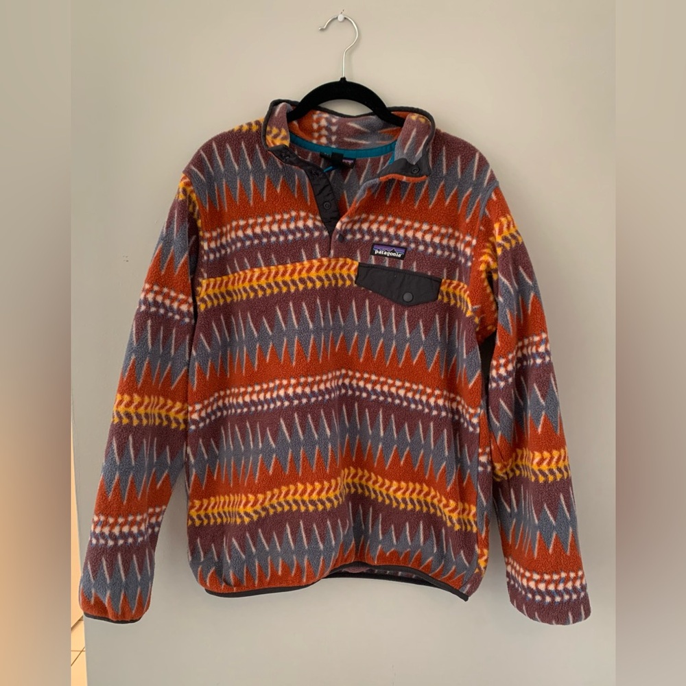 Patagonia Synchilla Gray and Orange Fleece